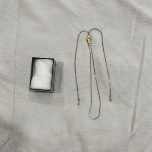 Adjustable Gold Zipper Necklace